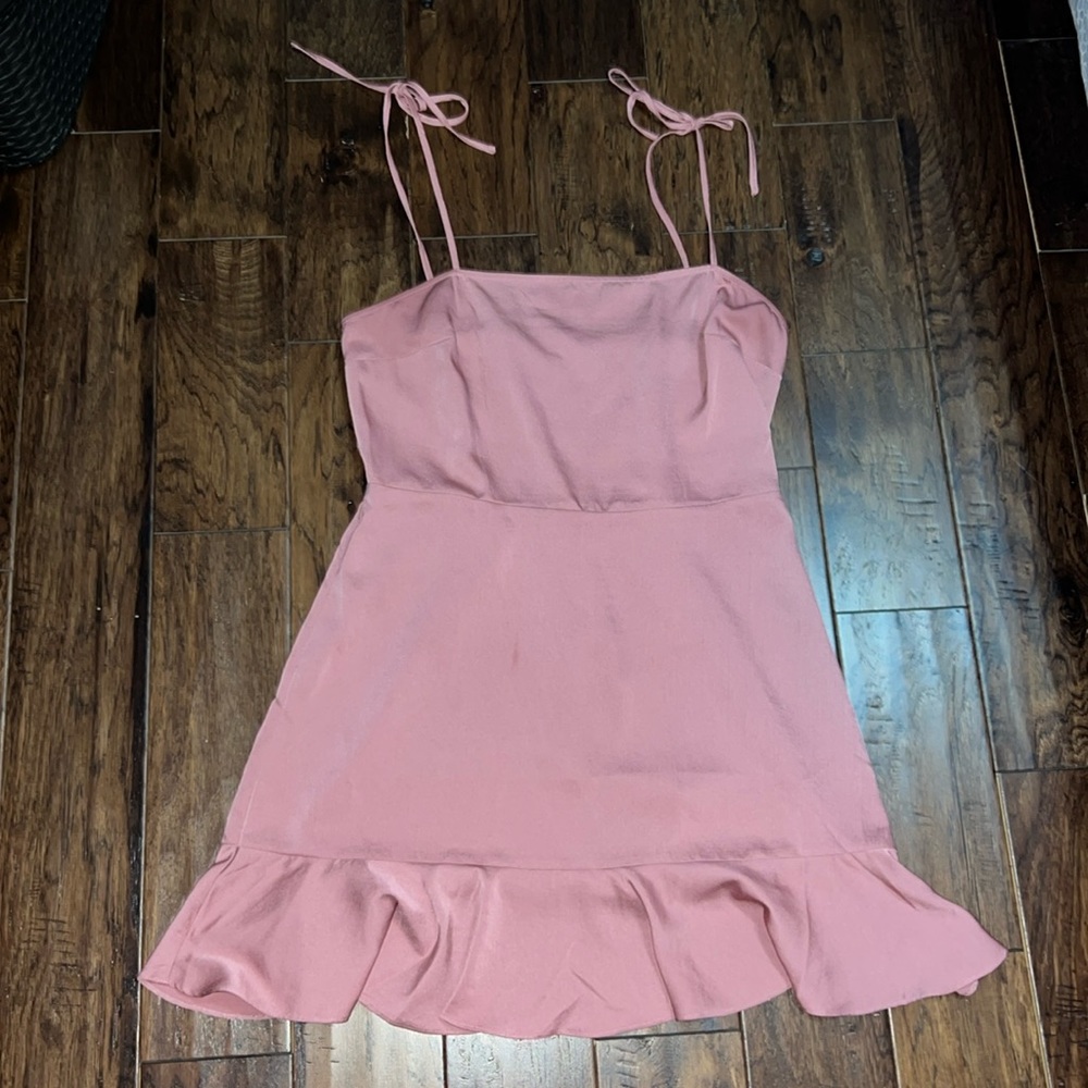 Express Dress with Adjustable Tie Spaghetti Straps